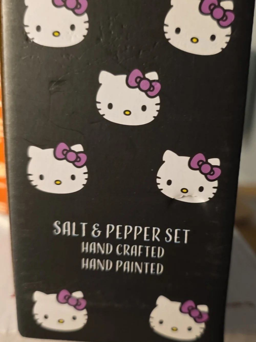 Hello Kitty Halloween Salt And PEPPERFigurine Duo with Purple and Orange Accents